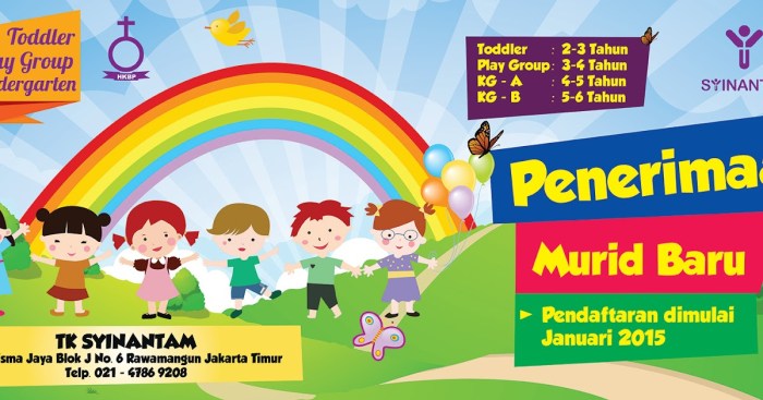 Penerimaan siswa pamflet Penerimaan peserta didik baru paud