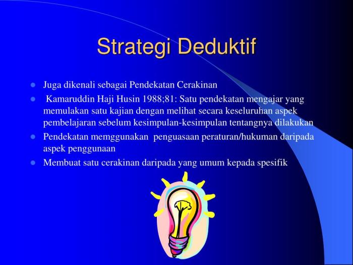 Strategi pembelajaran deduktif